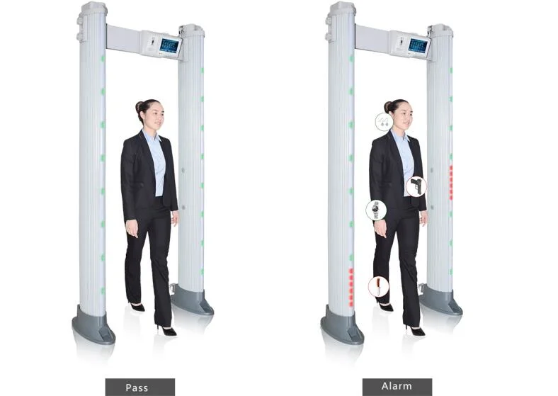 45 ovale Les zones de détection étanche extérieur du châssis de porte de détecteurs de métal LCD 7 pouces