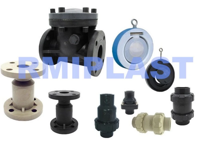 PVC Disc Check Valve Swing Type Non Return Valve Flange FF DIN Pn10 ANSI Cl150 JIS 10K for Horizontal Vertical Install