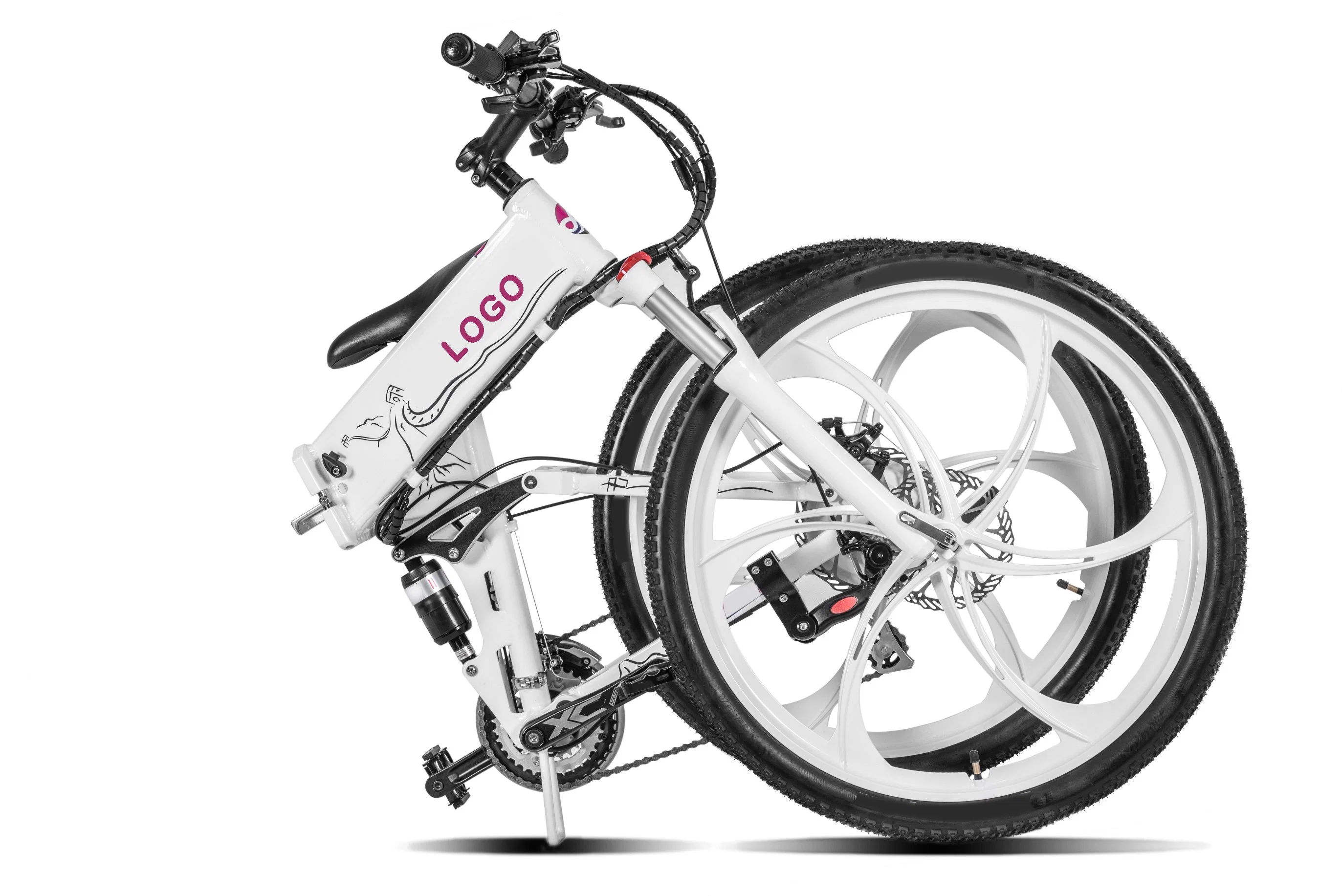 26" Wheels Foldable Electric Bicycle with Magnesium Alloy Ce Approval