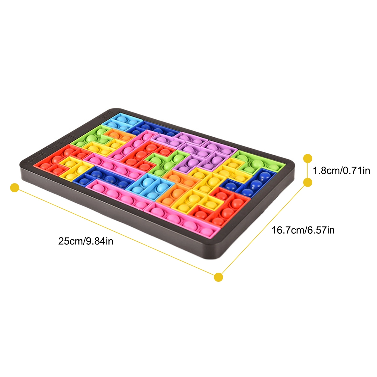Comercio al por mayor 27pcs Tetris Rompecabezas hoyuelo Guárdala Fidget bebé Juguetes para niños