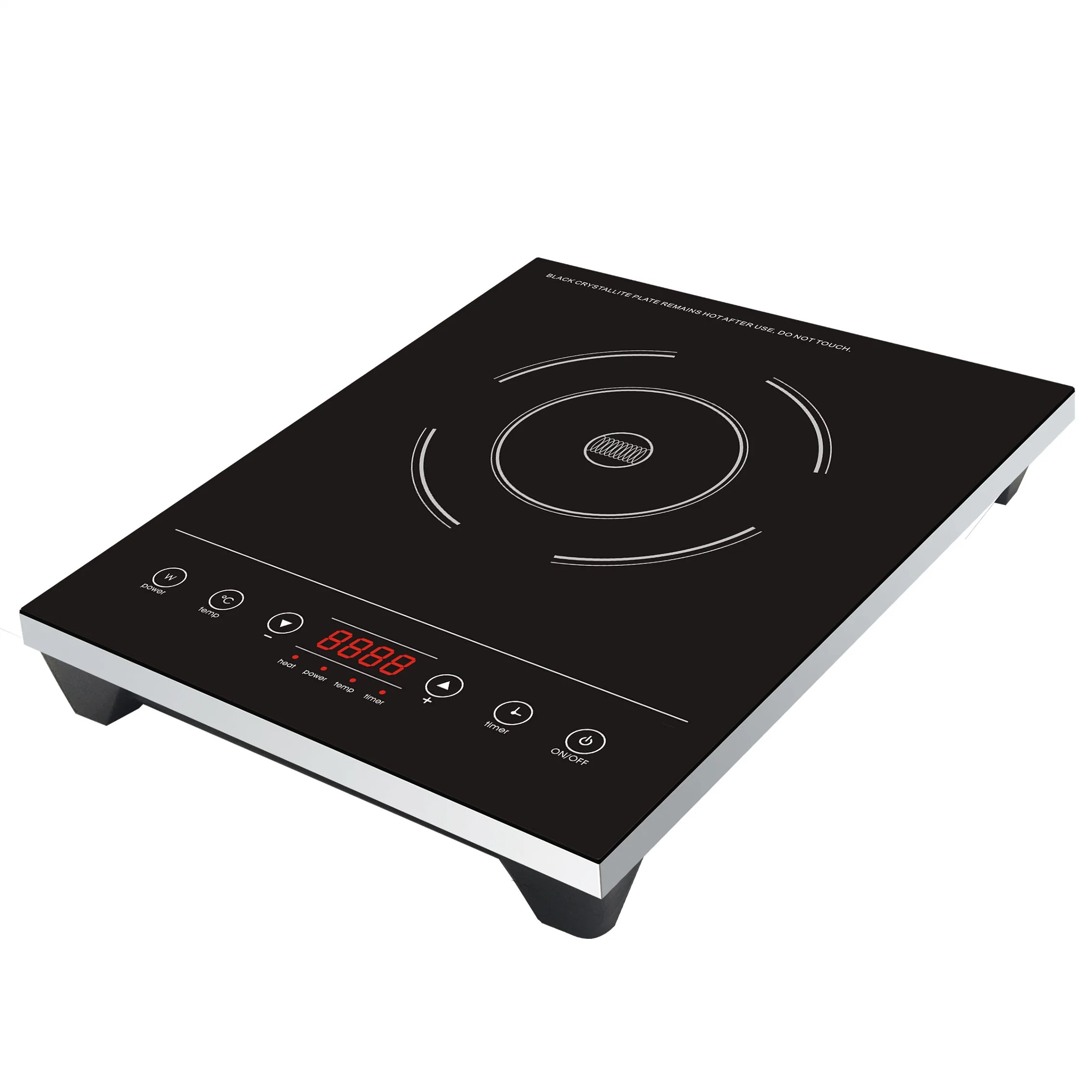 Single Induction Cooker Sensor Touch Control Full Glass Simple Function with Strong Body 2000W CE CB Passed