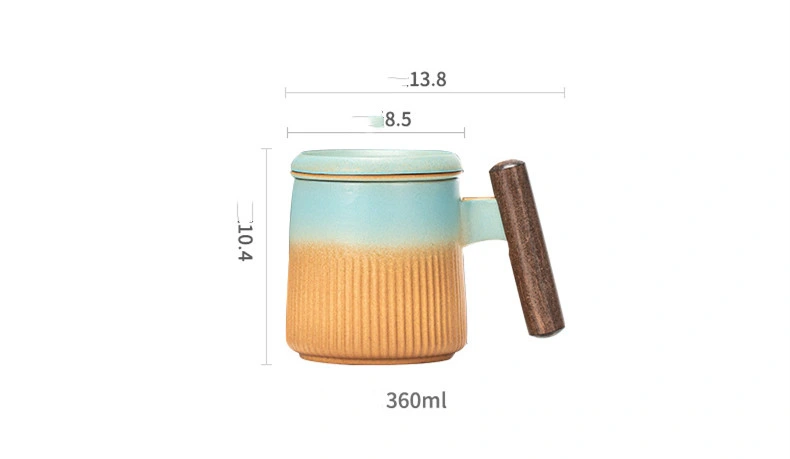 Factory Direct Sales Gradual Water Cup Ceramic Office Cup Household Water Cup Creative Tea Cup Tea Separation