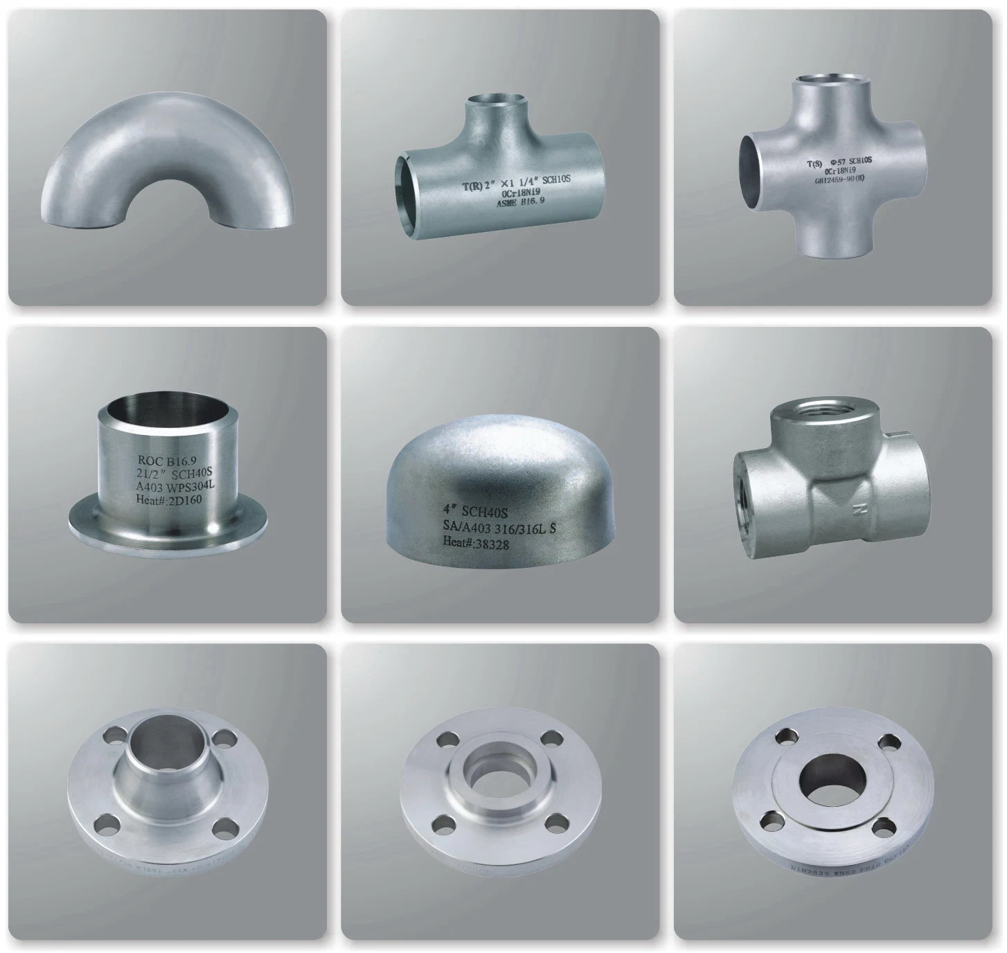 Stainless Steel Threaded SS304/316 Pipe Fittings for Water Supply