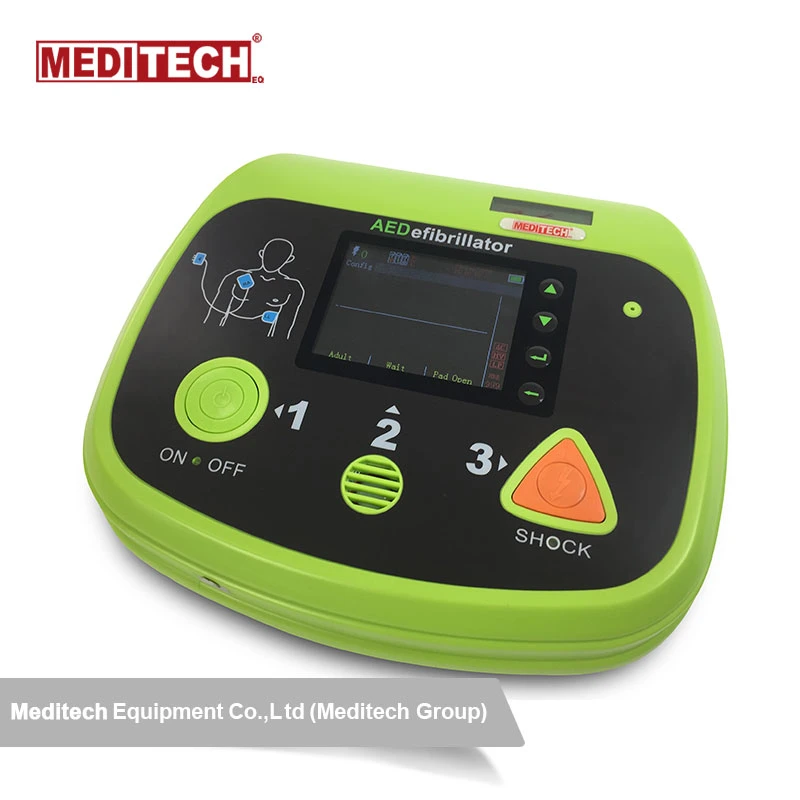 China Anoma Meditech6 com a tela opcional para monitorização de ECG ou coaching de RCP e Cartão SD