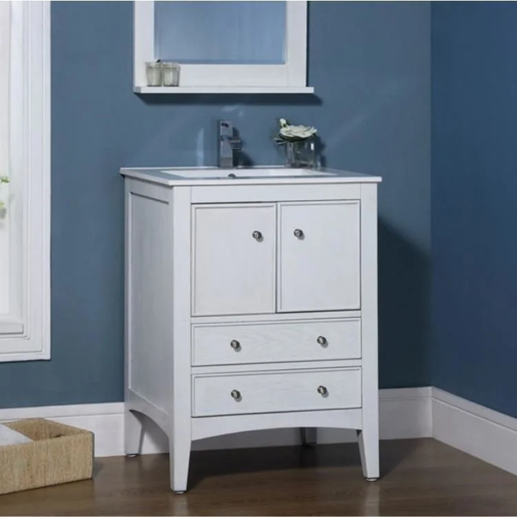 Custom Made Wood High-End Bathroom Vanity Transitional