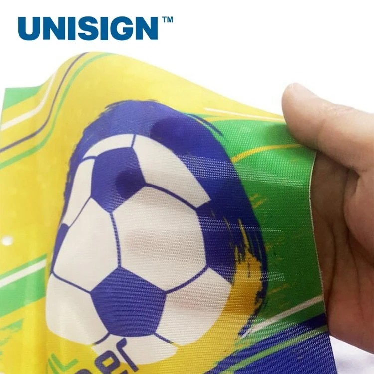 Unisign Supplier 110GSM - 120GSM 100% Polyester Flag Fabric Material for Dye Sublimation Direct Printing