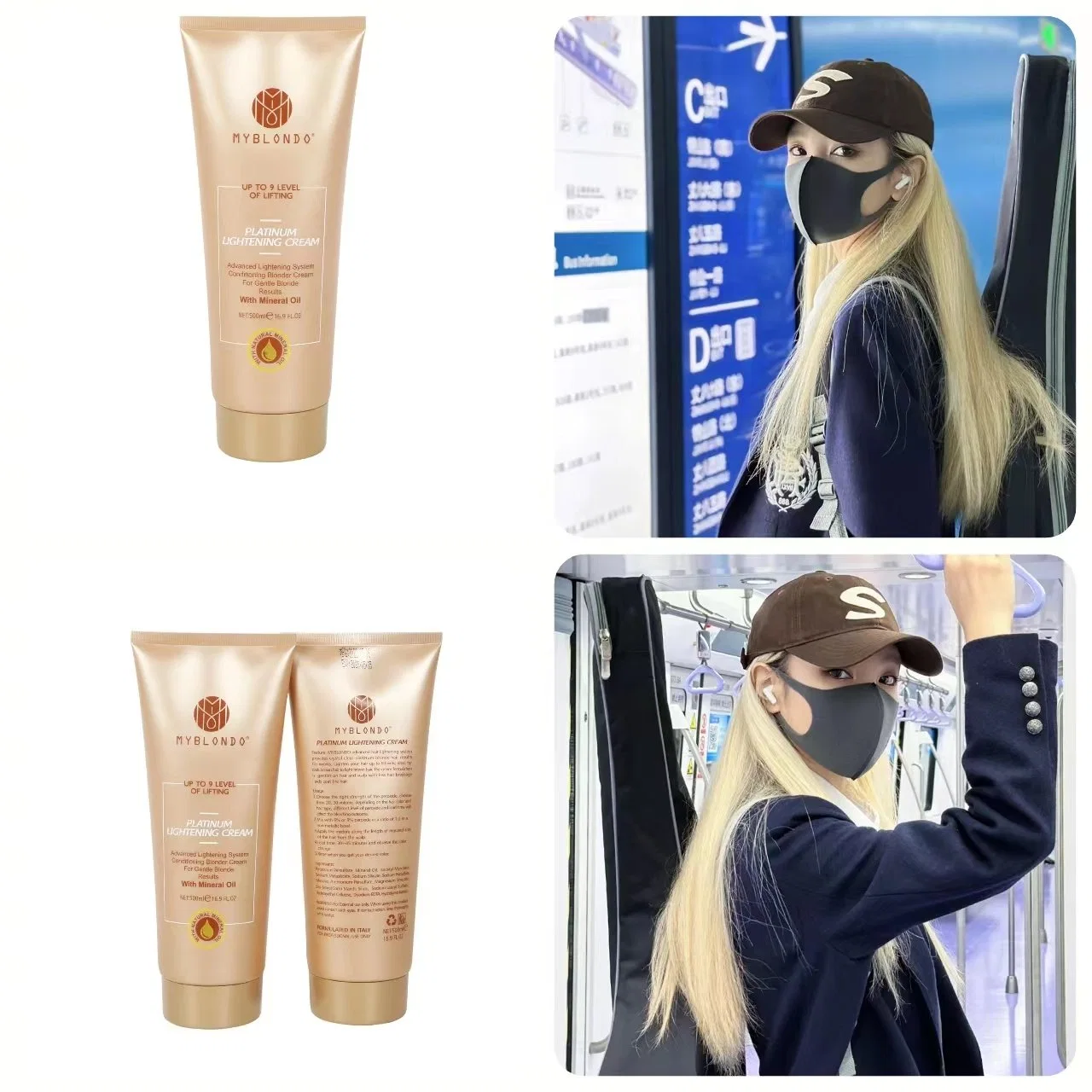 Professional Hair Bleaching Dye Cream for Blonde Hair Color Dye Bleaching Cream