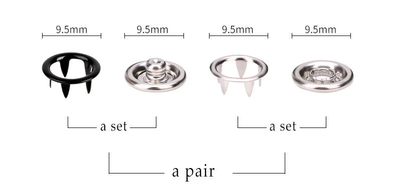 Wholesale/Supplier Customized Eco-Friendly Multi-Colored Plating Alloy Prong/Ring Snap Buttons for Garments