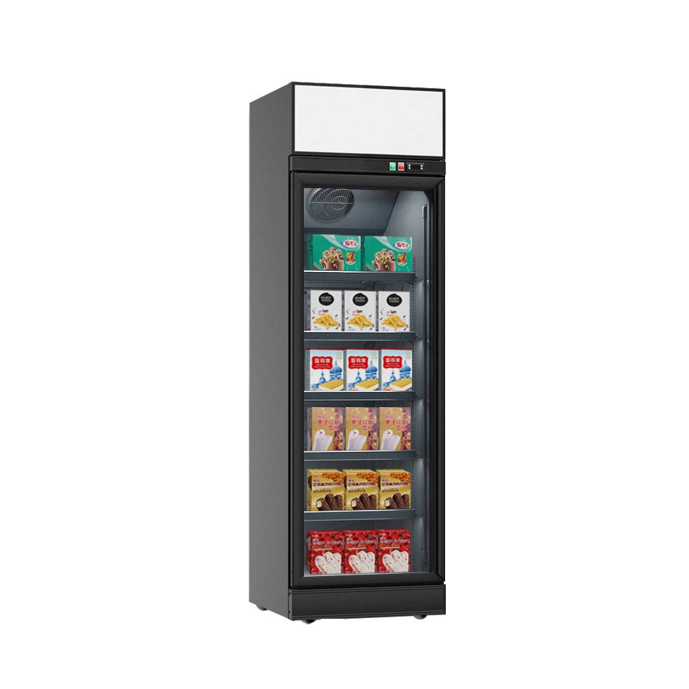 Supermarket R290 Food Display Vertical Deep Freezer