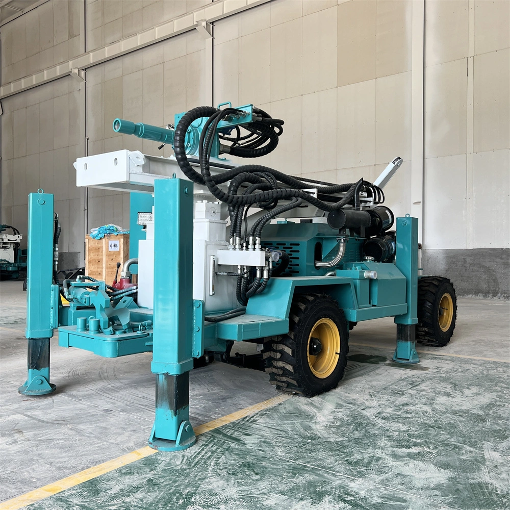 Four-Wheel Hydraulic Drilling 200m Deep Water Well Drilling Machine