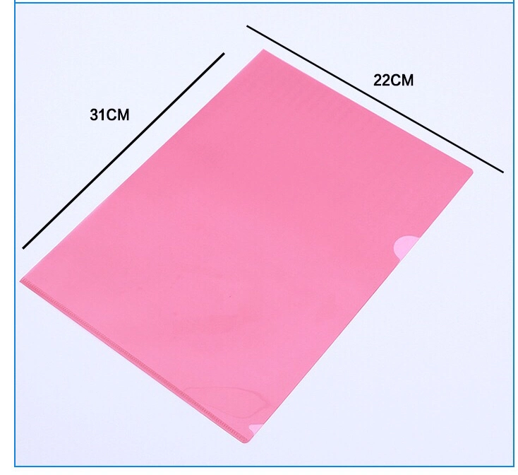 Un4 Clear Pocket &amp; Couleurs mélangées L-forme de dossier de fichiers