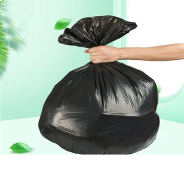 Wholesale Thickened Disposable Black Plastic Trash Bag Property Cleaning PE Flat Bags