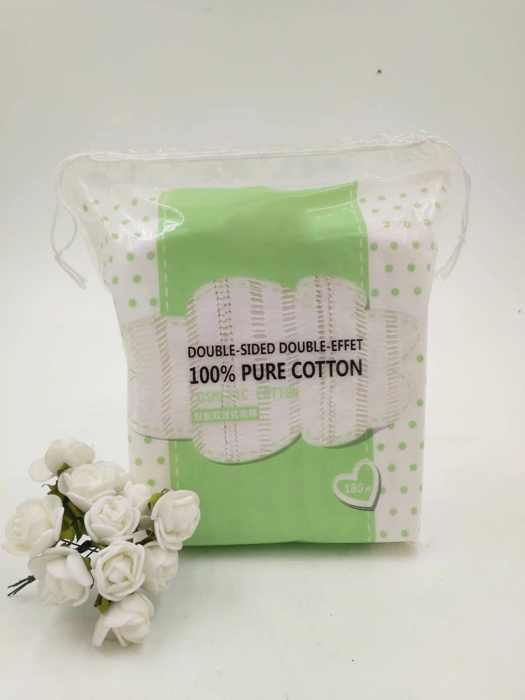 OEM, nouvelle conception, tampons de coton, Double-Side Double-Effect 100% pur coton