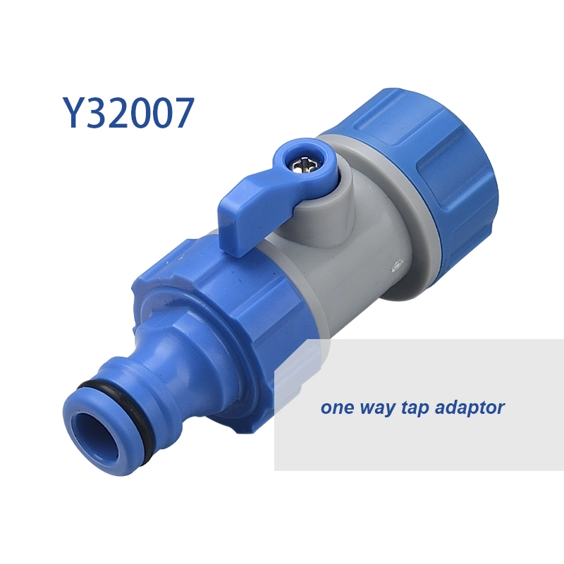 Y32007 Plastic One Way Tap Adaptor Faucet Connector for Garden Hose