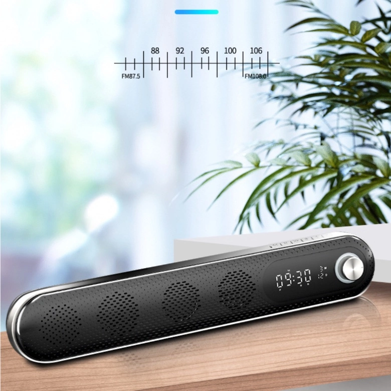 Customized K7 Clock Dual Speaker-Driver Long Bluetooth Wireless Speaker