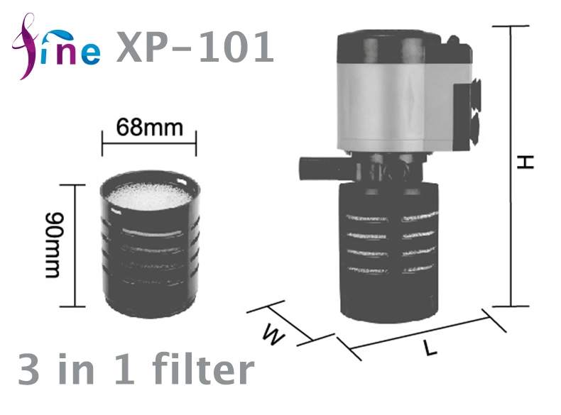 Aquarium Filter Pump for Water Clear 1200lph with Replaceable Foam