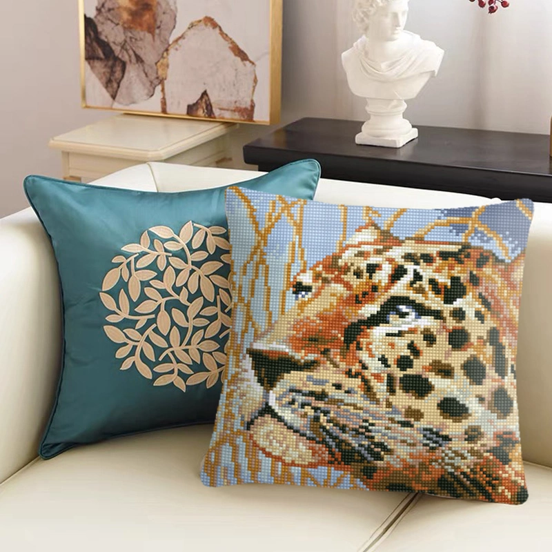 Popular Leopard Cross Stitch Needle Pillow Organizer Set Vc-Scan02