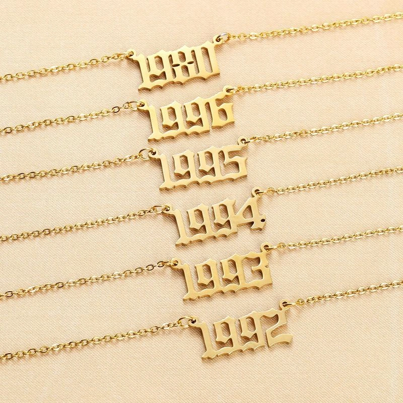 Nuevo diseño de bisutería mejor alta calidad chapado en oro de la mujer venta de plata esterlina 925 Letras collares