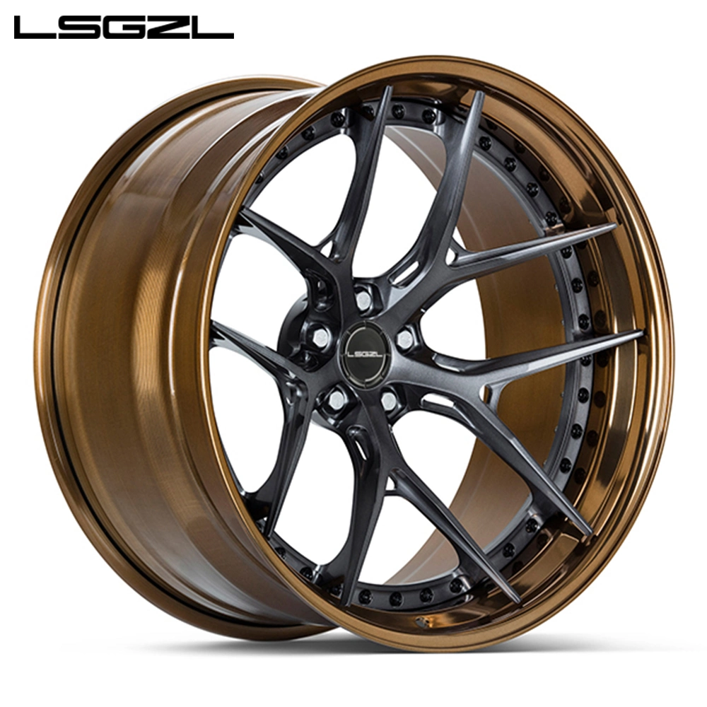 Custom 2 Piece Forged Wheel 6X139.7 5X120 5X114.3 Passenger Car Wheels for Benz Mercedes Alloy Replica Wheel