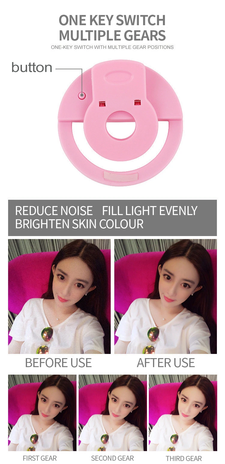 Phone Mini LED Natural Beauty Skin Live Selfie Ring Light