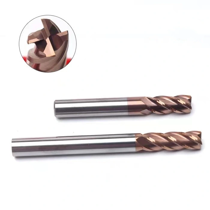 Wyk Carbide CNC Corner Radius End Mill Tools Cutter Cobalt Oxide Milling Cutter 4-Blade Bronze Round Nose Knife Carbide Corner Radius Milling Cutters