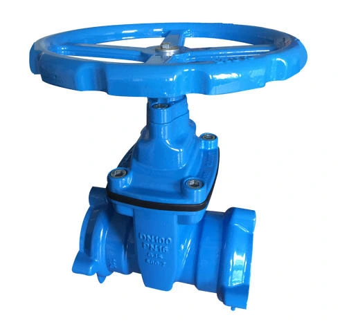 Ductile Cast Iron DIN F4 Non Rising Stem Resilient Seat Control Gate Valve