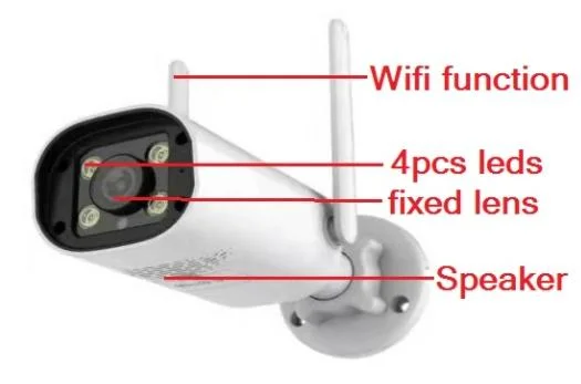 Sistema de segurança doméstico Fsan de 8 MP/4K/5 MP/4 MP/3 MP/2 MP/1080P fixo Bullet WiFi IP Smart Câmara