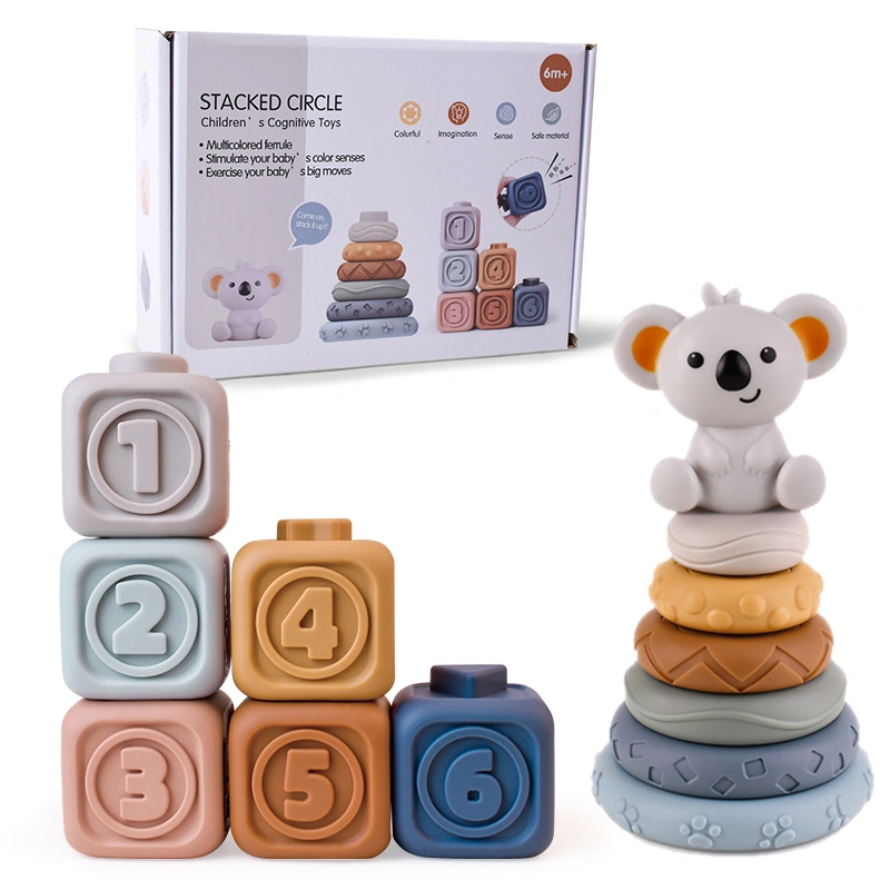 Children's Puzzle Building Blocks Cognitive Relief Soft Building Blocks Jengjile Enamelled Soft Glue Building Blocks