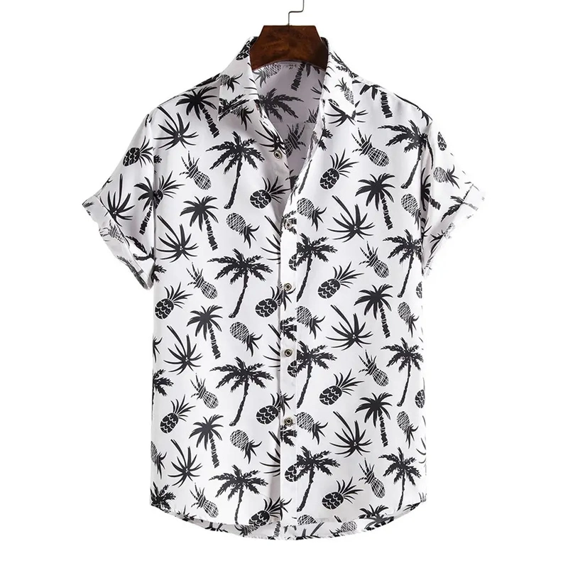 Summer Casual Short Sleeve Shirt Fashion Printed Shirt Hawaiian Holiday Shirt Men's Wear