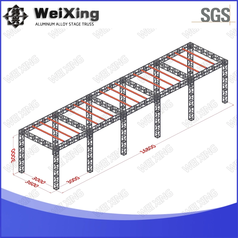 17.5*20.1*3.6m Ninja Warrior Obstacle Elements Training Aluminum Truss Steel Truss for Trampoline Park in USA /Force and Skill Ninja Warrior Playground