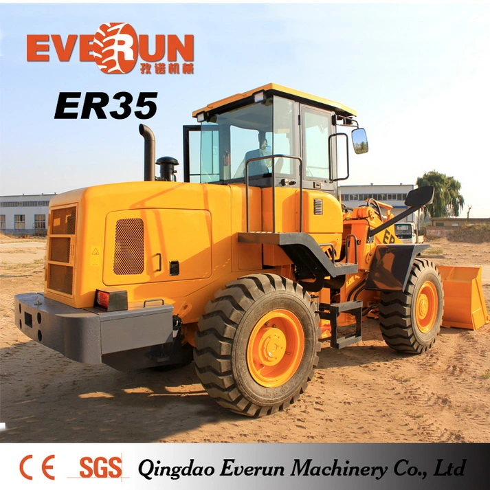 Qingdao Everun 3.0 Ton Wheel Loader with Adjustable Pallet Forks for Sale