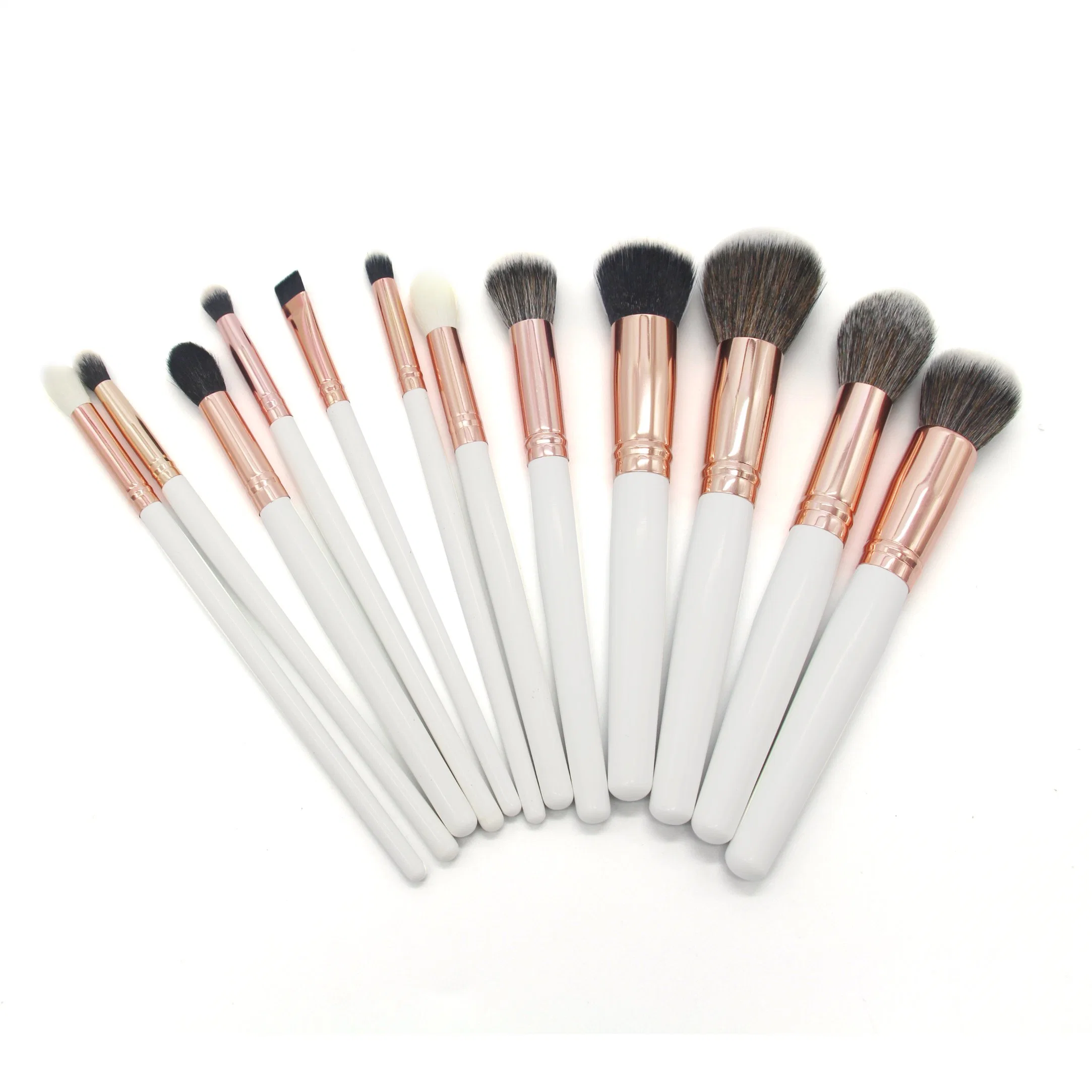 White Luxury Makeup Brush Set Kit Wholesale Wood Handle Private Label Foundation Cosmetic Makeup Brushes