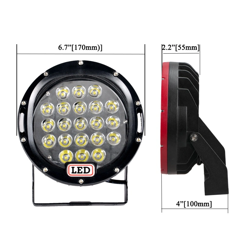 Crek 7" Projecteur LED Spotlight Round 4X4 pour camion tout-terrain.