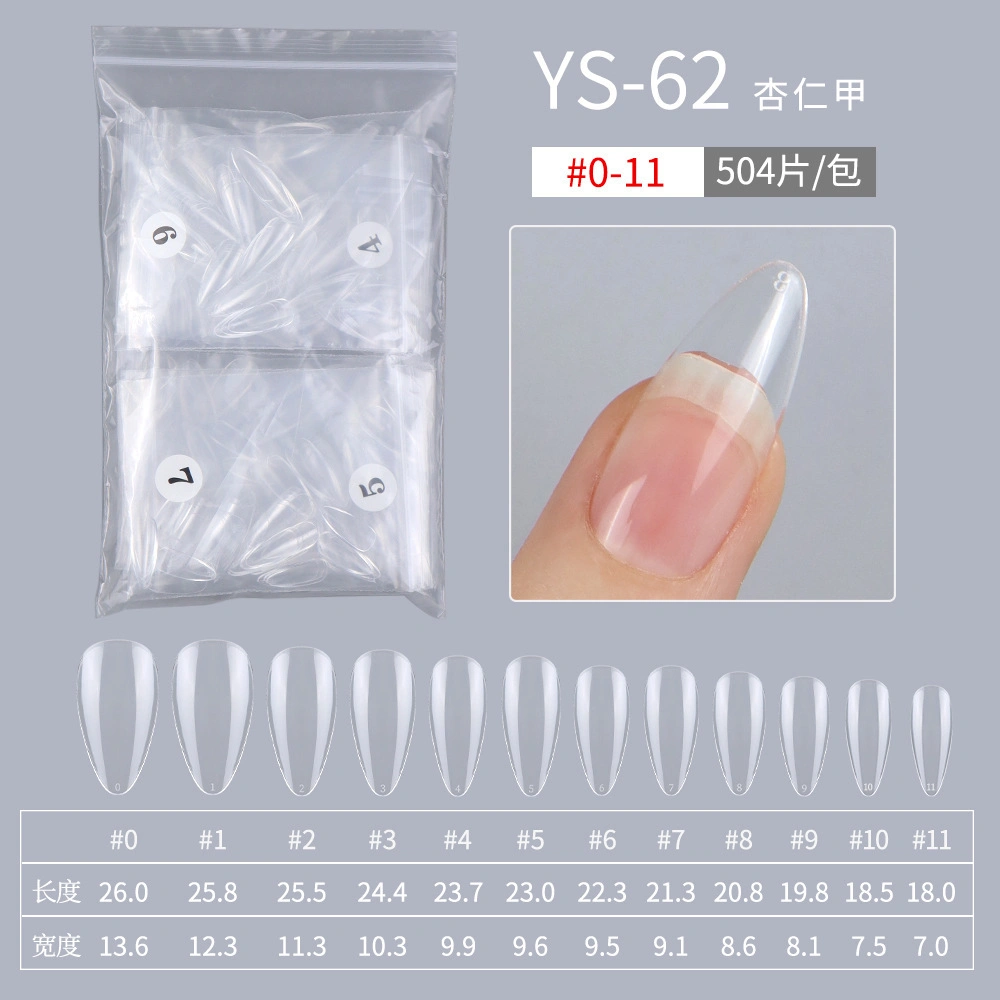 Precio mayorista Salon Use transparente Nature Soft Gel Nail Tips