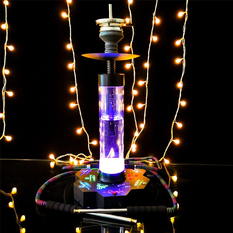 Luxury LED Light 2 Horse Drink Atmosphere Party Hookah for Shisha Lounge