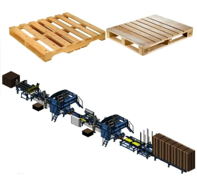 Automatic Wood Pallet Machine to Make Both Stringer and Block Pallets