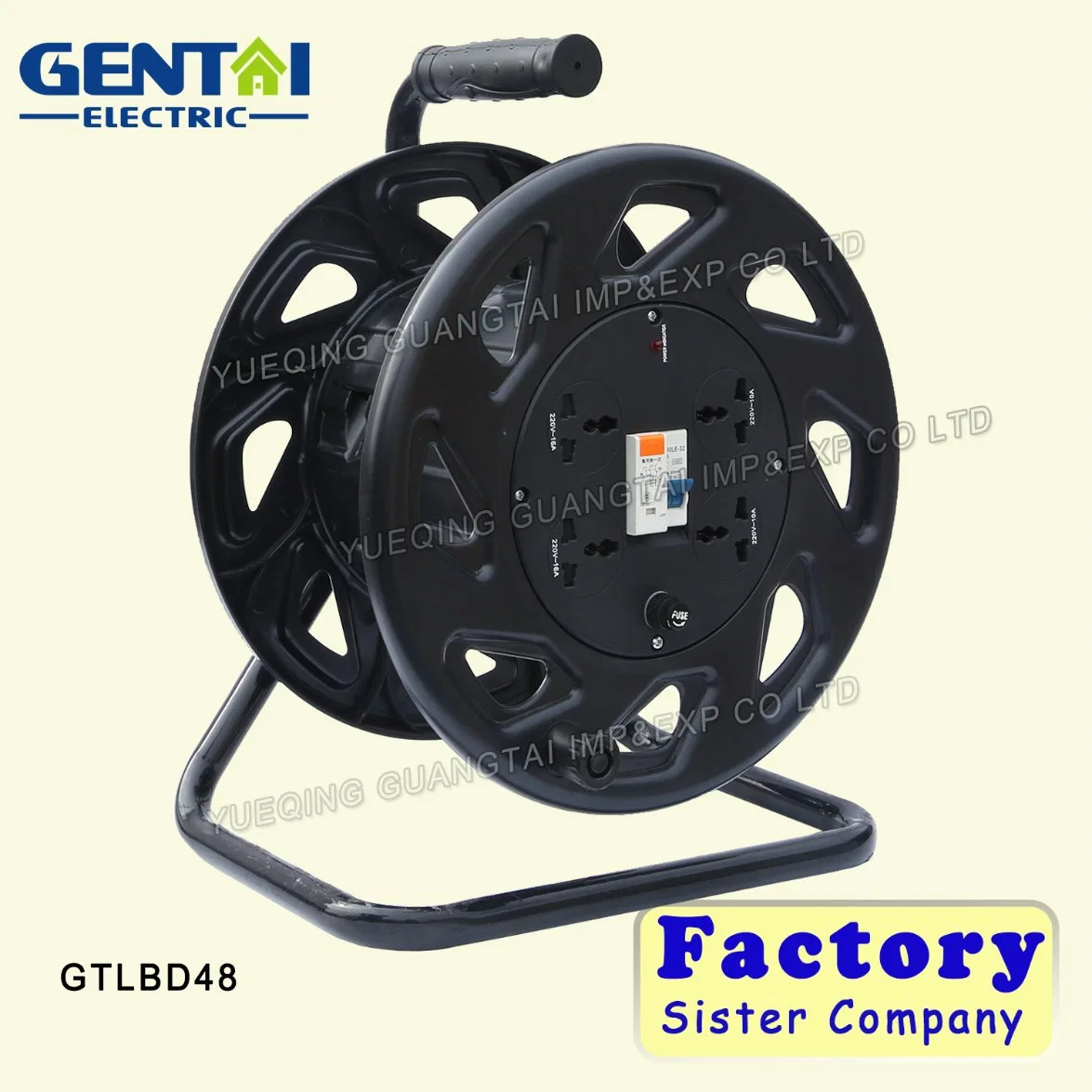 220V 16A Universal Sockets Drum Cord Reel with Circuit Breaker