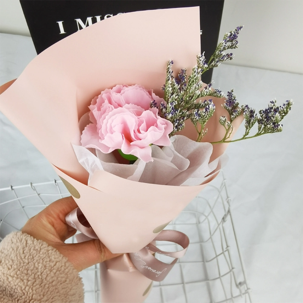 50pcs Seife Pfingstrosen Blumen Geschenkbox Künstliche Ozean Pfingstrosen Valentinstag Dekorative Blumen