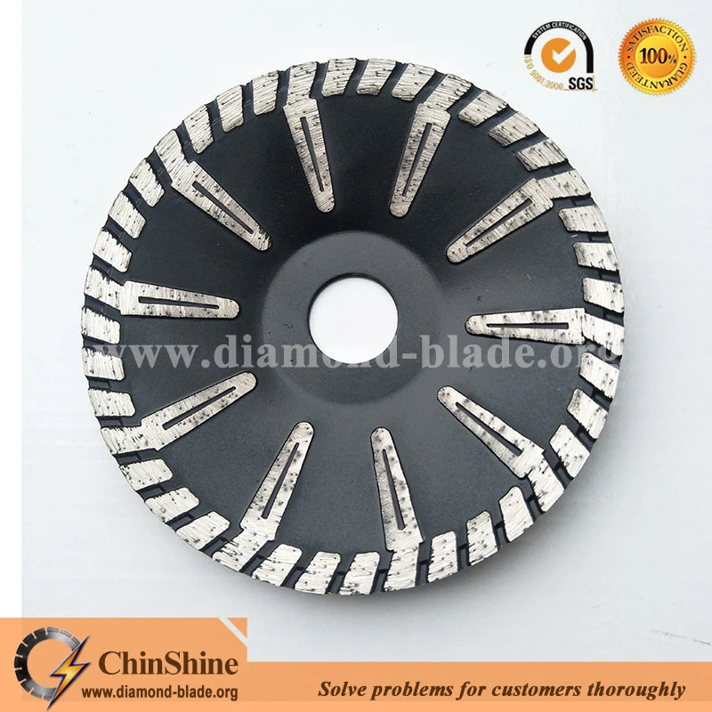 Premium Quality 5" Convex Granite Diamond Cutting Disc with Protective Teeth