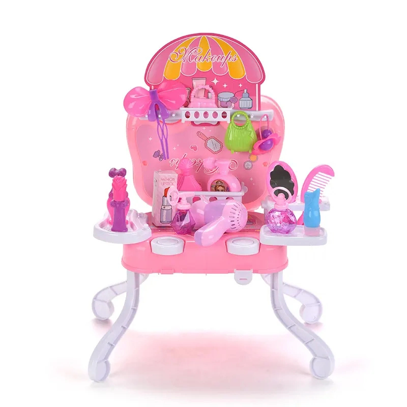 Crianças interessantes brinquedos simulados Produtos cosméticos jogar Home Simulação função Jogue Creative imaginação House Cartoon conjuntos de jóias portáteis