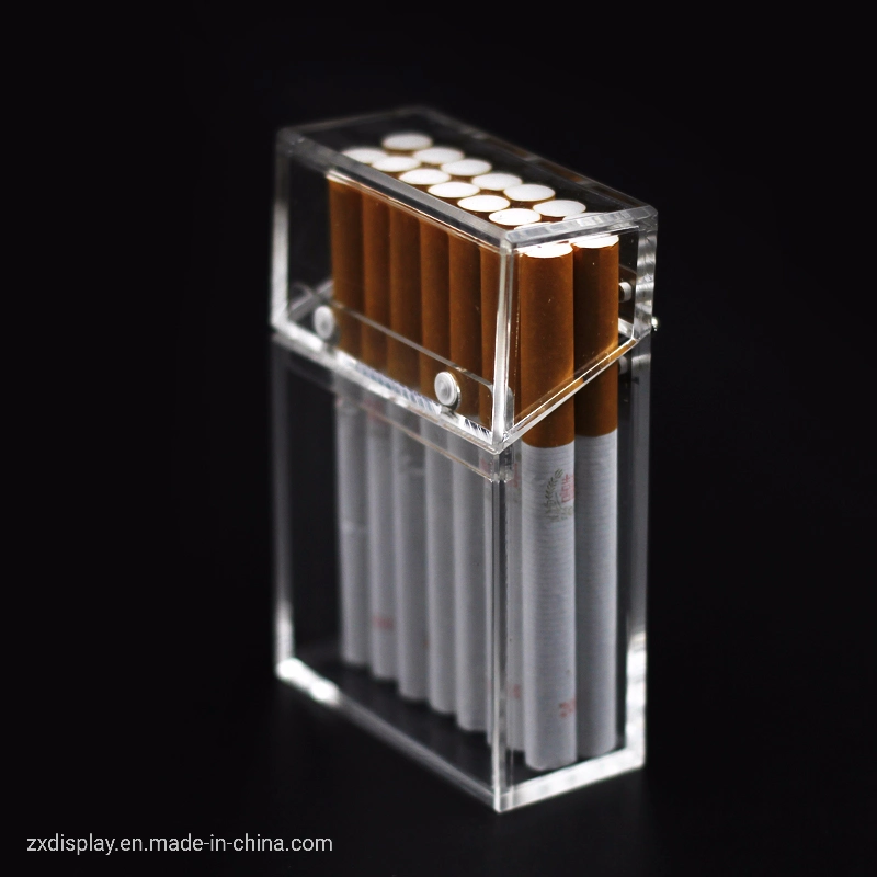 Boîte cadeau luxueuse en acrylique transparent pour emballage de cigarettes