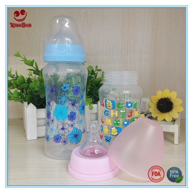 240ml PP Baby Feeding Bottle with Cute Printing