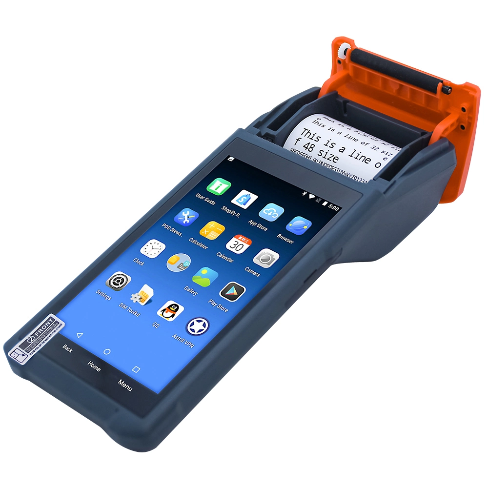 5,5 Zoll Mini Android POS PDA Mobile Geräte mit 58mm Thermodrucker