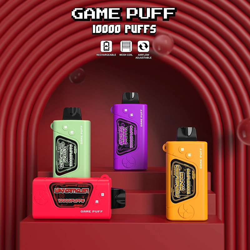 100% Original Airflow Game Puff Disposable E Cigarette 10K Puffs Mesh Coil Wholesale Price