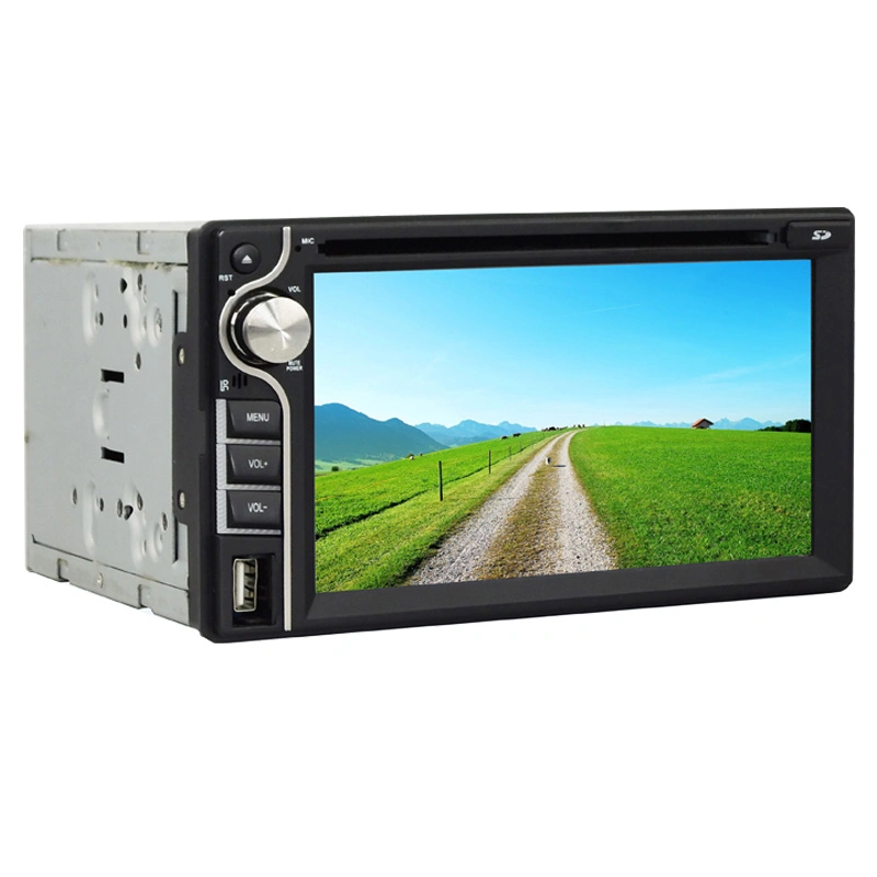 Voiture lecteur vidéo voiture MP3 Audio 6,2 pouces double DIN voiture Lecteur DVD avec système WinCE