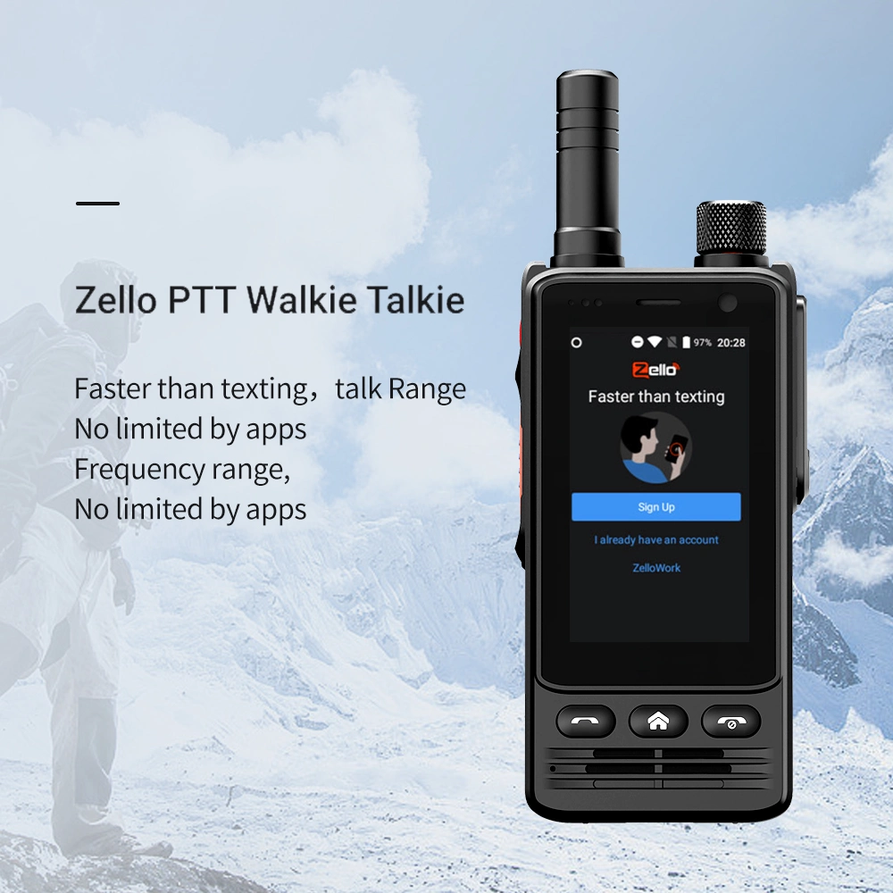 Новый дизайн смартфон Zello 4G Walkie Talkie Two Way Radio Коммуникации