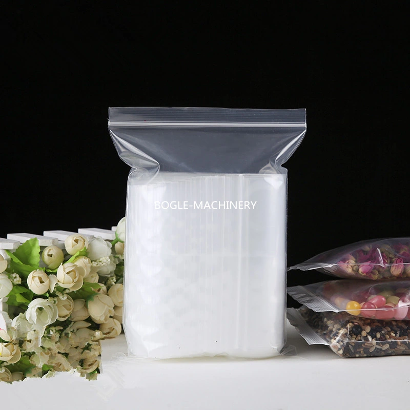 Resealable Self Closing Food Storage Freezer Zipper Bag LDPE Ziploc Bag Reclosable PE Ziplock Bag Making Machine