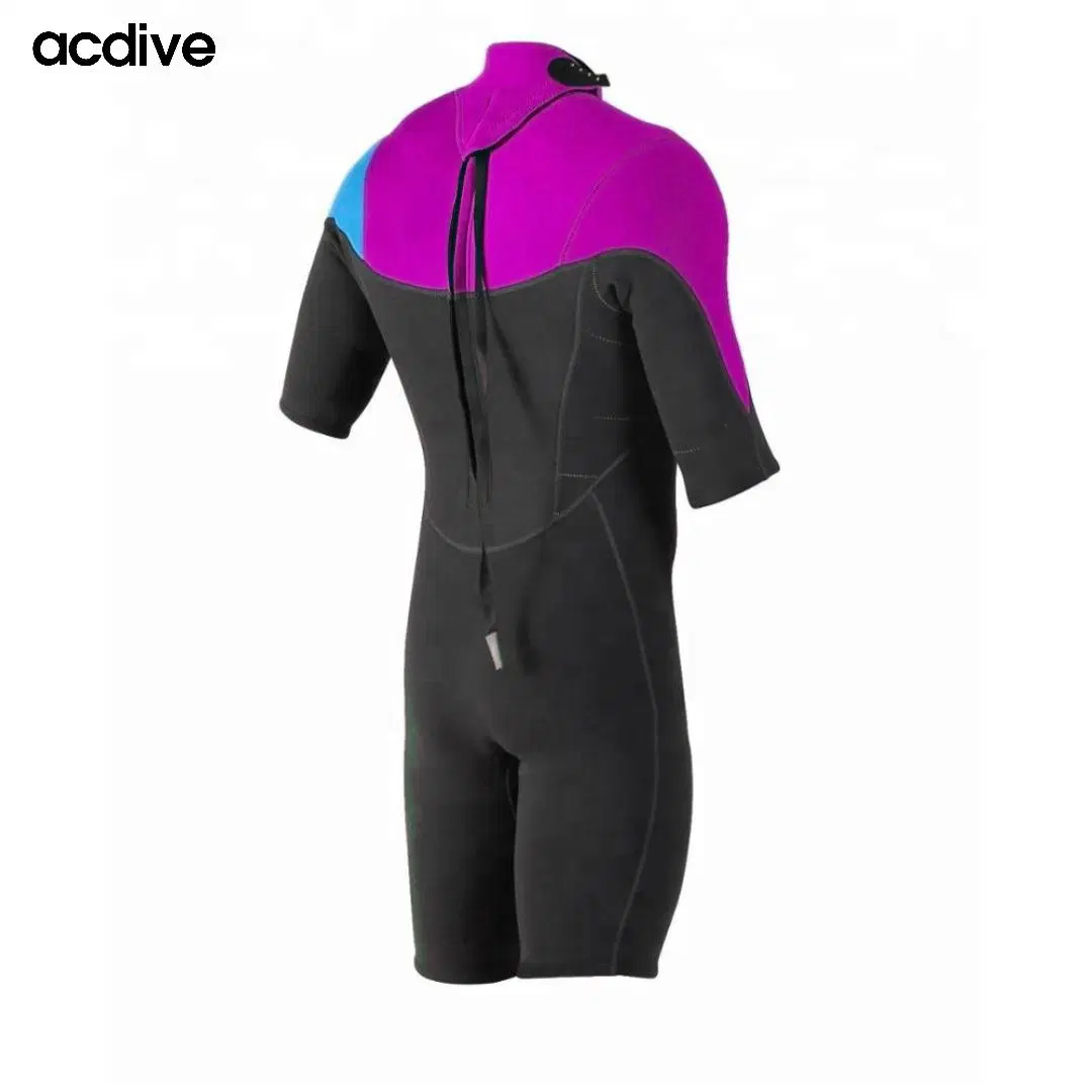 High Quality Adult Short Sleeve 3mm Stretchy Neoprene OEM Surfing Swimming Snorkeling Wetsuit