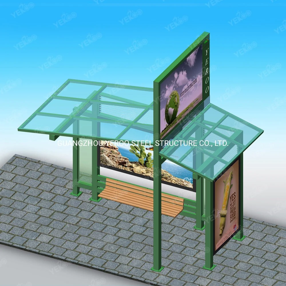 Outdoor Street Furniture Stainless Steel Bus Shelter for Sale