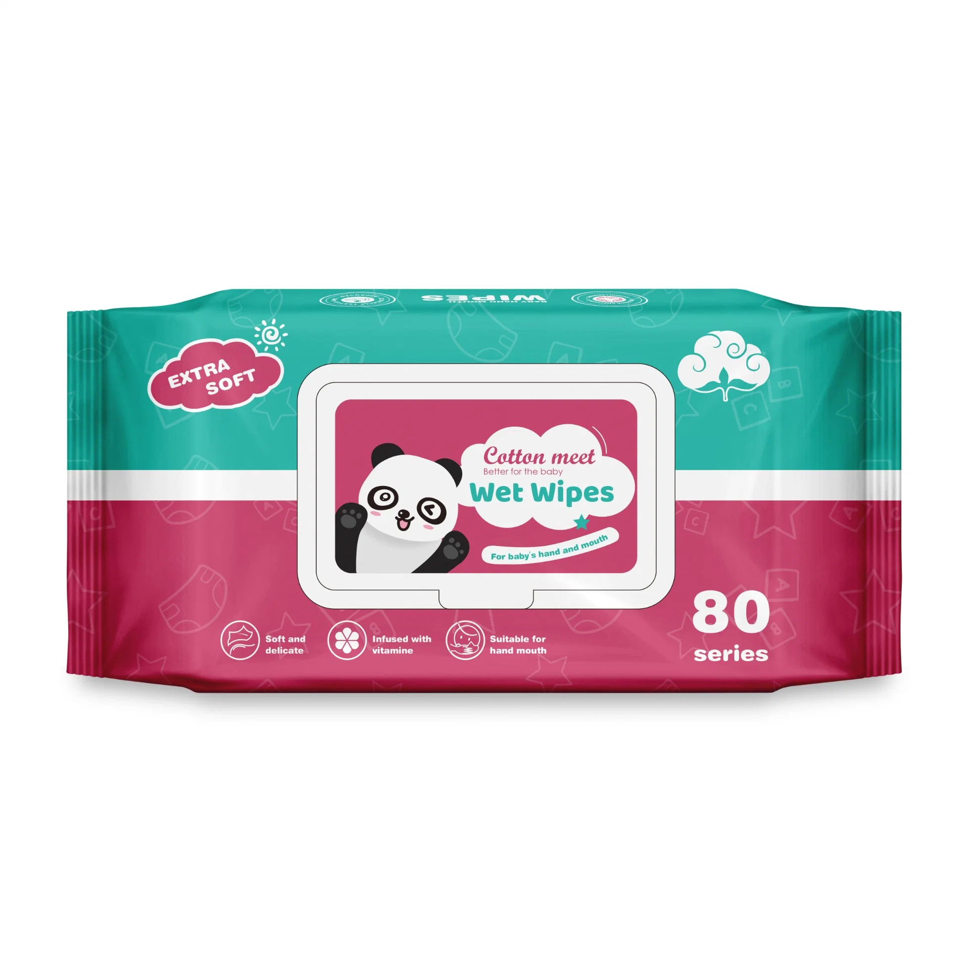 Organic Biodegradable Non-Woven Wet Baby Wipes for Baby Skin Care